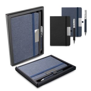 Kit Escritório A5 Capa em RPET e Caneta Metalica