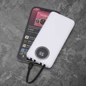 POWER BANK 10.000MAH MULTISSAÍDAS - BRANCO