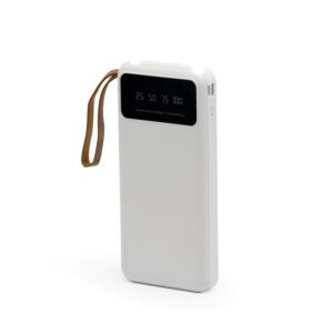 POWER BANK 10.000MAH COM LANTERNA E MULTISSAÍDAS - BRANCO