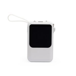 POWER BANK 10.000MAH C/ LANTERNA E MULTISSAÍDAS - BRANCO