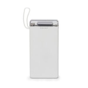 POWER BANK 10.000MAH C/ LANTERNA E MULTISSAÍDAS - BRANCO
