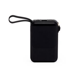 POWER BANK 10.000MAH C/ LANTERNA E MULTISSAÍDAS - PRETO
