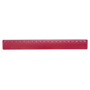 RÉGUA PLÁSTICA 20CM - VERMELHO