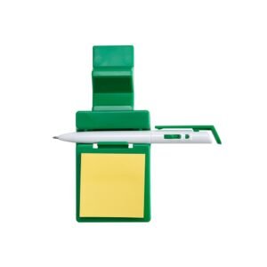 SUP. DE CELULAR C/ CANETA E BLOCO DE NOTAS - VERDE