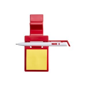 SUP. DE CELULAR C/ CANETA E BLOCO DE NOTAS - VERMELHO