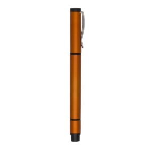 CANETA PLÁSTICA C/ MARCA TEXTO - LARANJA