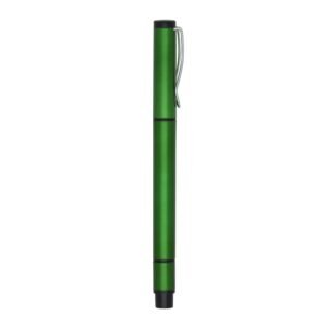 CANETA PLÁSTICA C/ MARCA TEXTO - VERDE