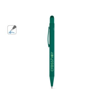 Caneta esferográfica com um design moderno em alumínio 100% reciclado, com acabamento mate