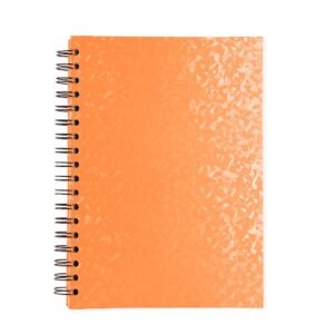 CADERNO HOLOGRÁFICO COM PAUTA - LARANJA