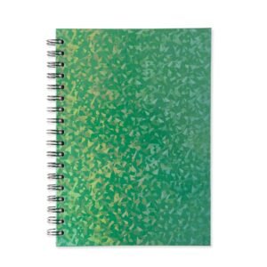 CADERNO HOLOGRÁFICO COM PAUTA - VERDE