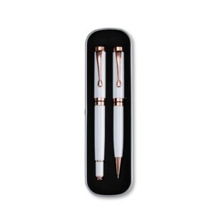 CONJUNTO CANETAS EXECUTIVAS 2 PEÇAS - BRANCO