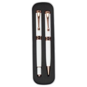 CONJUNTO CANETAS EXECUTIVAS 2 PEÇAS - BRANCO