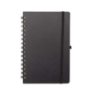 CADERNO PERCALUX COM PAUTA - PRETO