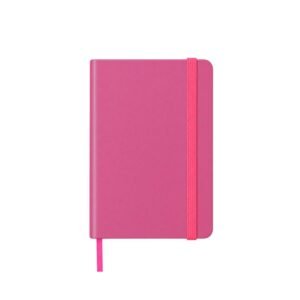 CADERNETA EMBORRACHADA SEM PAUTA - ROSA