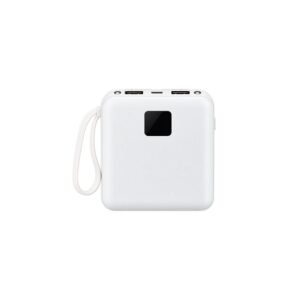 POWER BANK 10.000MAH COM LANTERNA E MULTISSAÍDAS - BRANCO