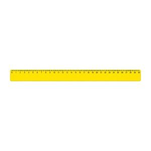 RÉGUA PLÁSTICA 30CM - AMARELO